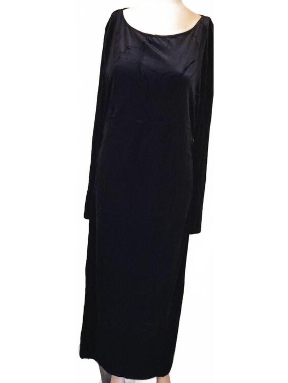 Merokeety Women's Black Bodycon Maxi Velvet Ruched Sexy Fashion Dress Size XL